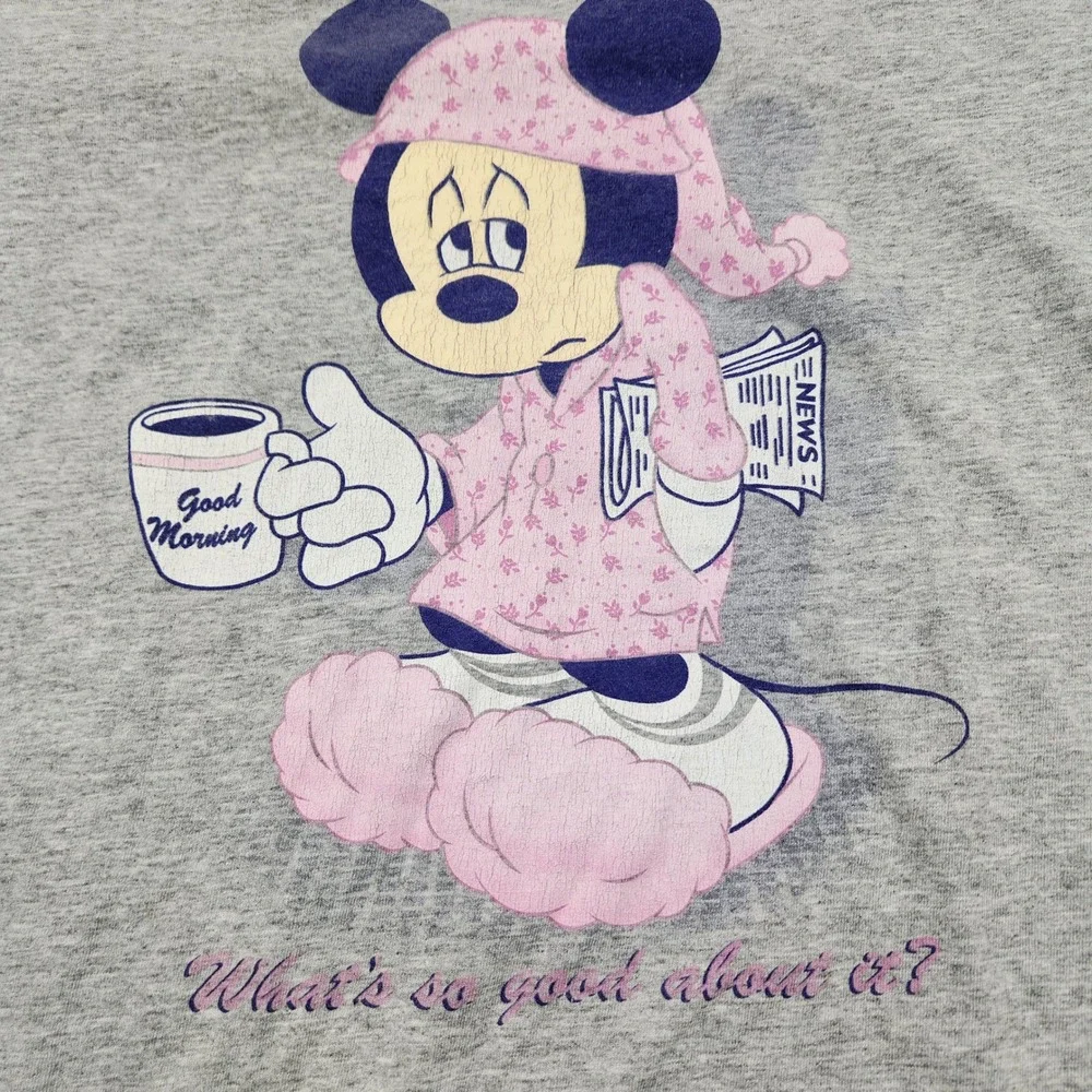 Mickey Unlimited Sleep Shirt Pajama Top Cartoon‎ Disney Grey